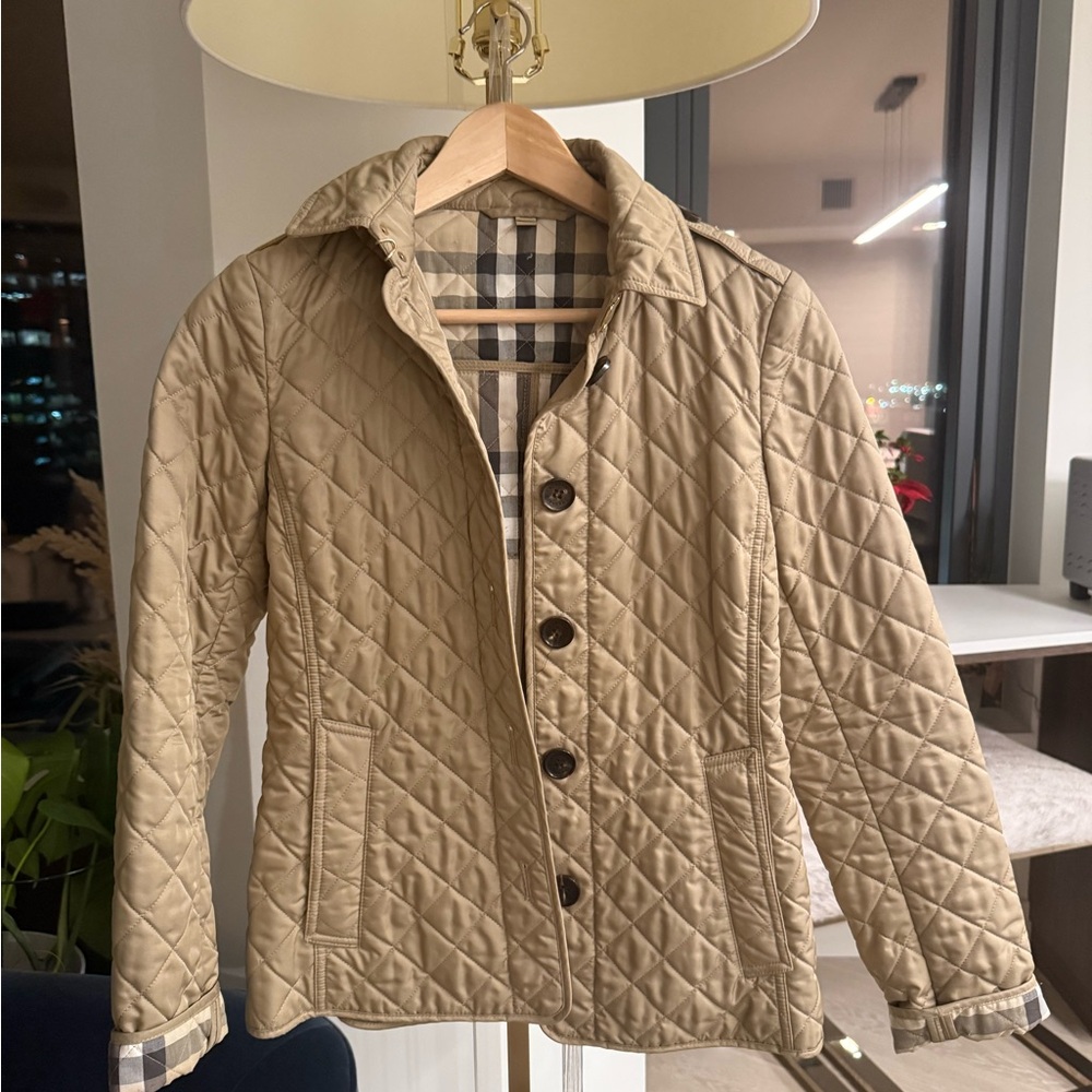 Burberry Tan Lightweight Quilted Jacket